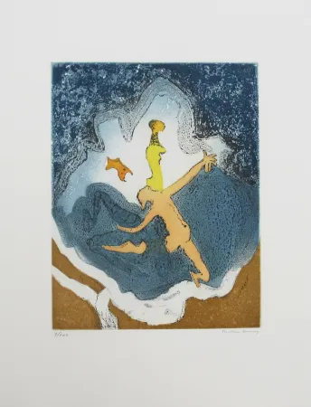 Etching And Aquatint Tanning - A la nage