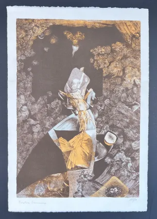 Lithograph Tanning - Bateau Bleau - The Grotto