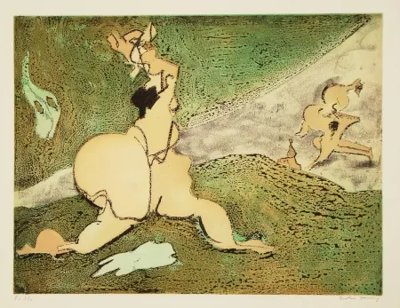 Etching And Aquatint Tanning - Bonjour