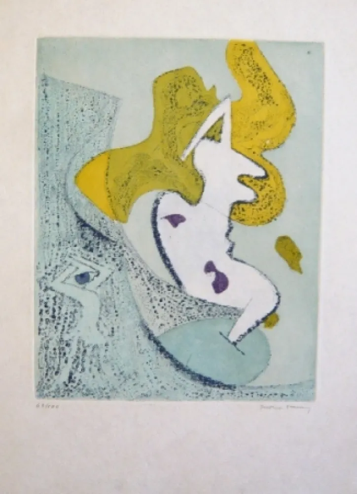 Etching And Aquatint Tanning - Composition 2