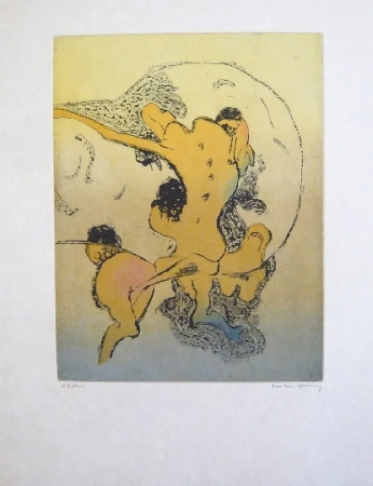 Etching And Aquatint Tanning - Composition 4