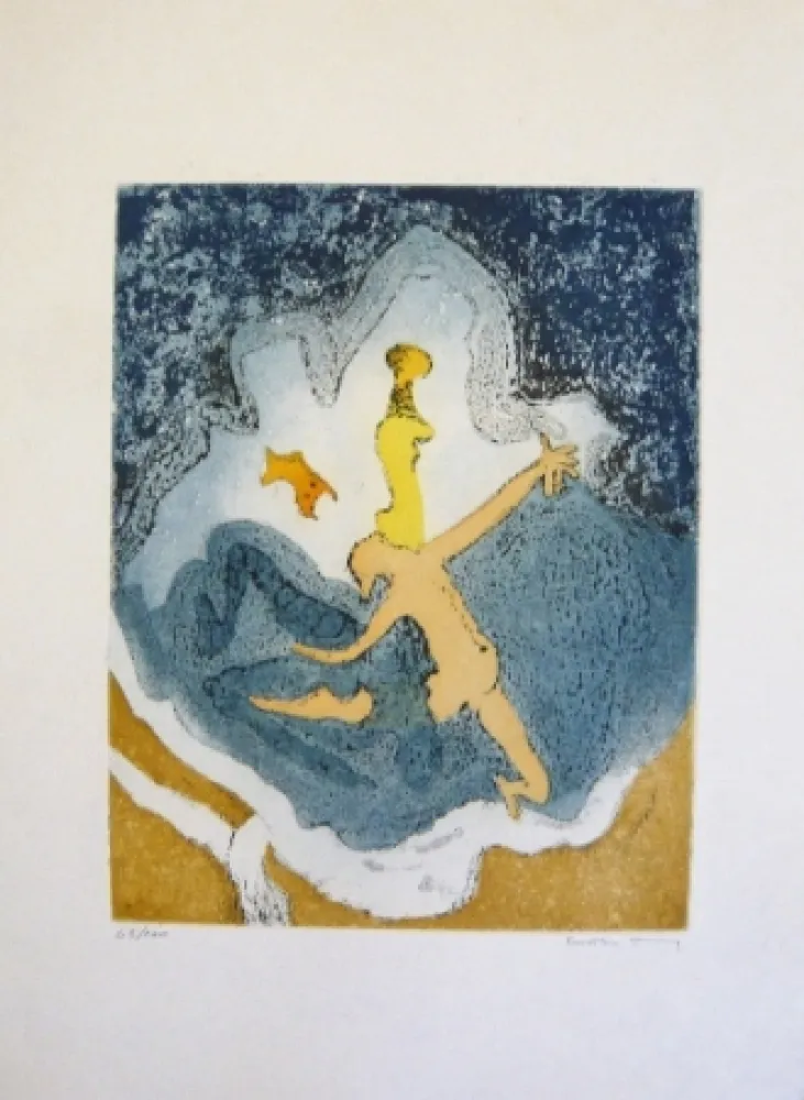 Etching And Aquatint Tanning - Composition 6