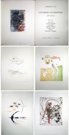 Illustrated Book Tanning - Gherasim Luca : L’EXTRÊME-OCCIDENTALE. Gravures de Max Ernst, Victor Brauner, Dorothea Tanning, Hans Arp, Jacques Hérold, Wifredo Lam, Roberto Matta.