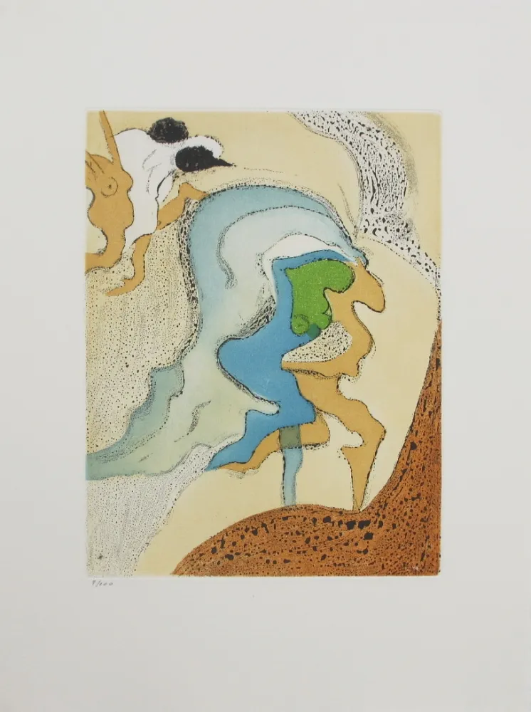 Etching And Aquatint Tanning - Midi et demi