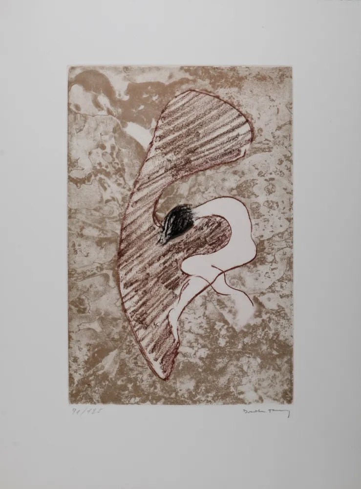 Etching Tanning - The maid is late because she laid her mate, 1971 - Hand-signed