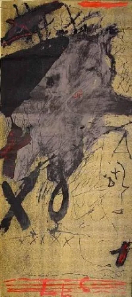 Screenprint Tàpies - Als mestres de Catalunya