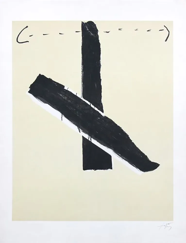 Lithograph Tàpies - Antes De La Carta