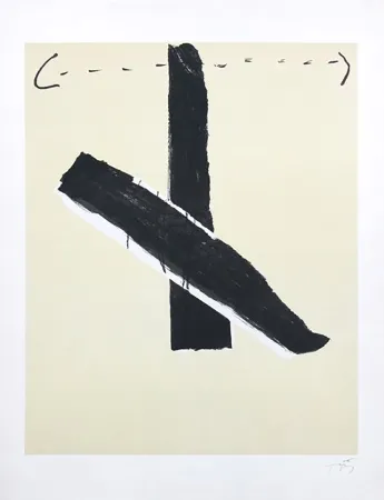 Lithograph Tàpies - Antes De La Carta