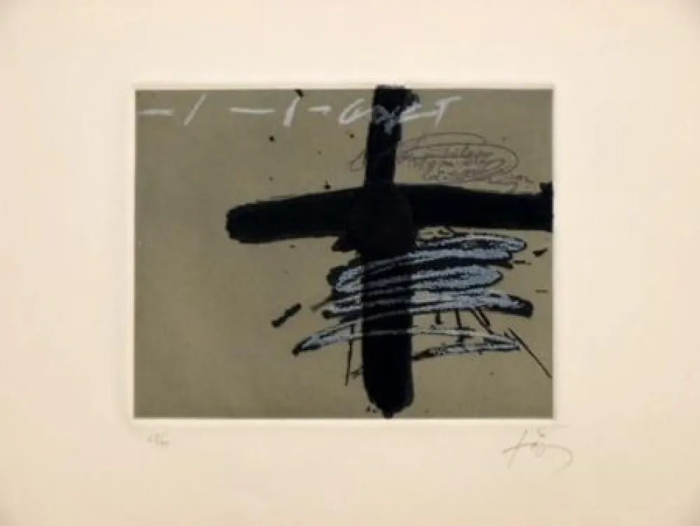 Engraving Tàpies - Aparicions 8