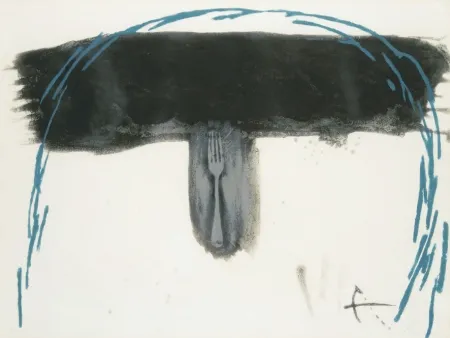 Engraving Tàpies - Arc blau (Blauer Bogen) 