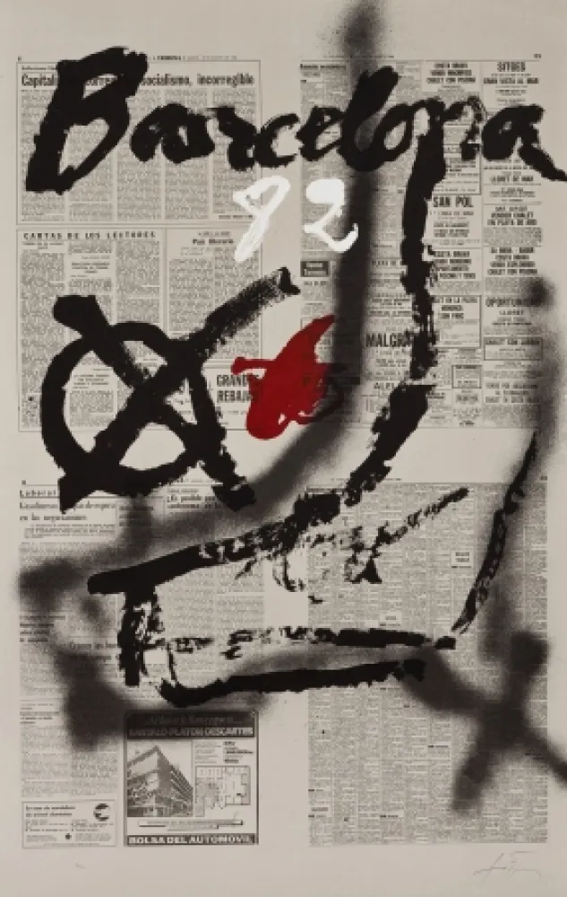 Lithograph Tàpies - 
