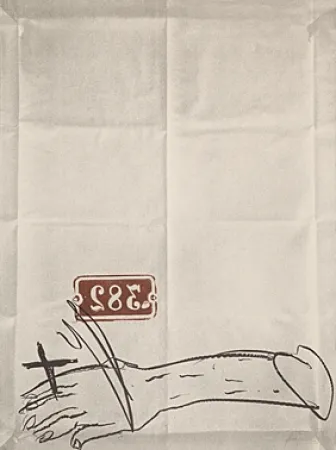 Lithograph Tàpies - Bras et chiffres