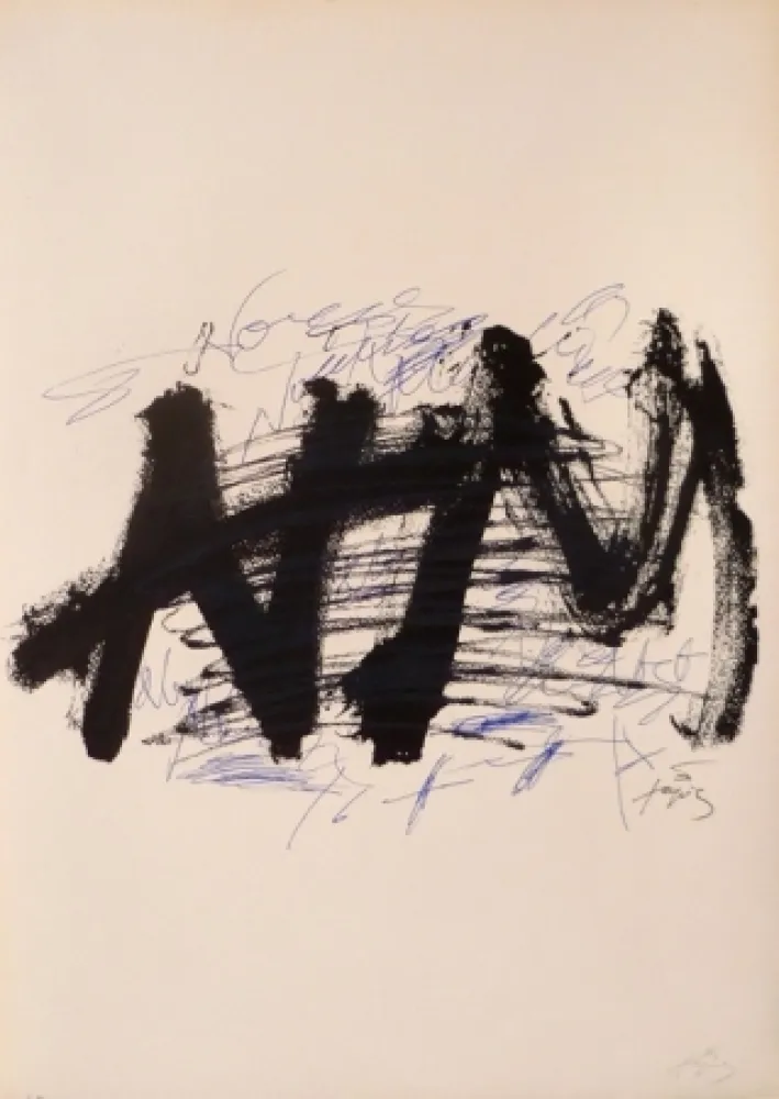 Lithograph Tàpies - CARTEL 