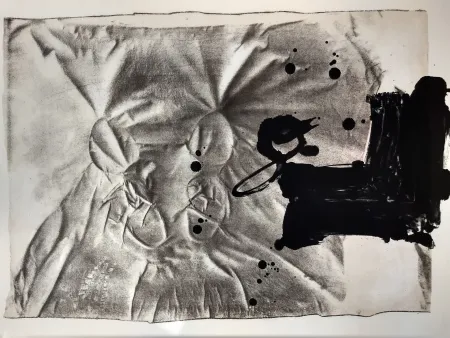 Lithograph Tàpies - Chaussures sur chaise, from 