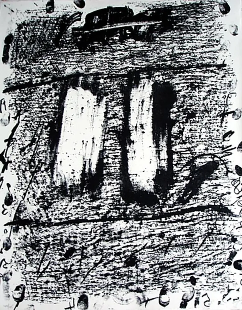 Lithograph Tàpies - Círculo De Piedra 1
