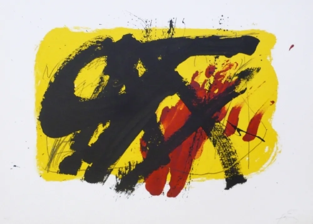 Lithograph Tàpies - CLAU 14