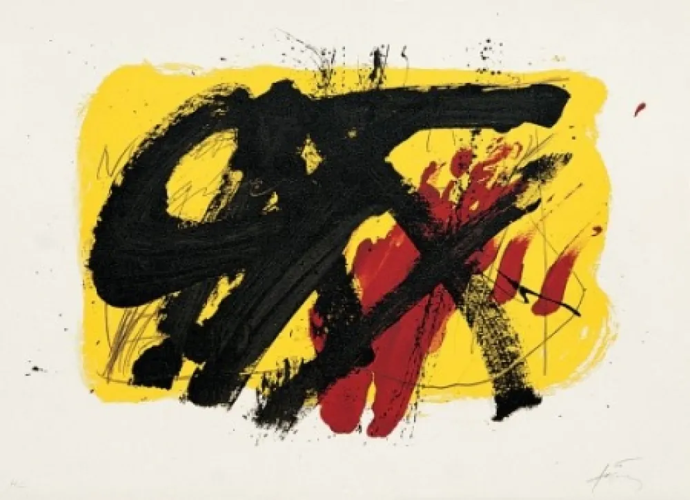 Lithograph Tàpies - Clau-14