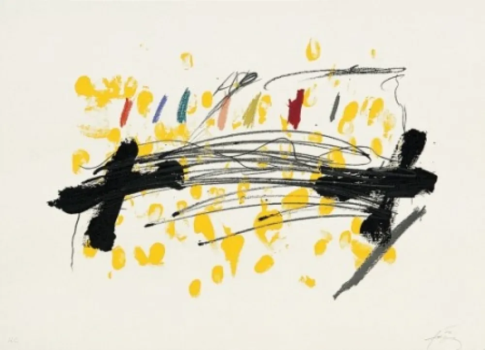 Lithograph Tàpies - Clau-15