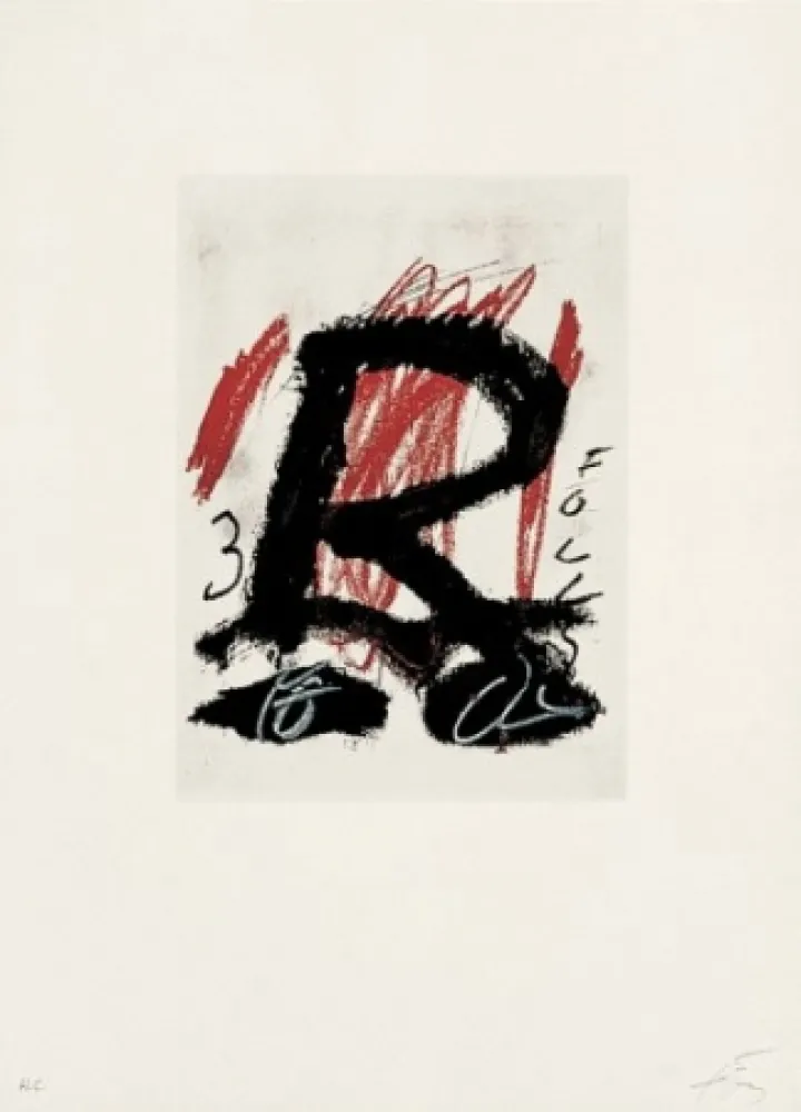 Lithograph Tàpies - Clau-5