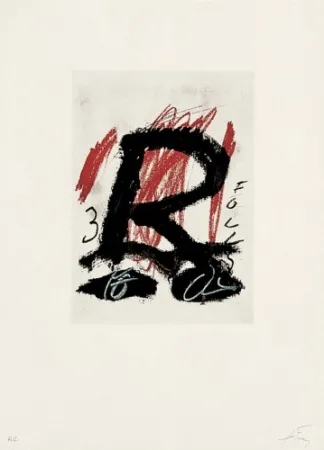 Lithograph Tàpies - Clau-5