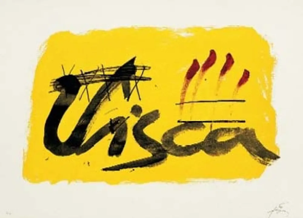 Lithograph Tàpies - Clau 8