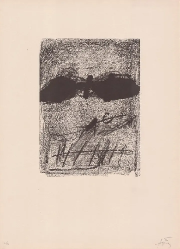 Lithograph Tàpies - Clau de foc