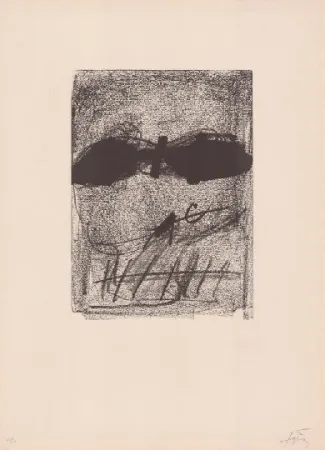 Lithograph Tàpies - Clau de foc