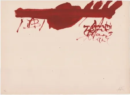 Lithograph Tàpies - Clau de foc 13