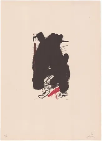 Lithograph Tàpies - Clau de foc 6