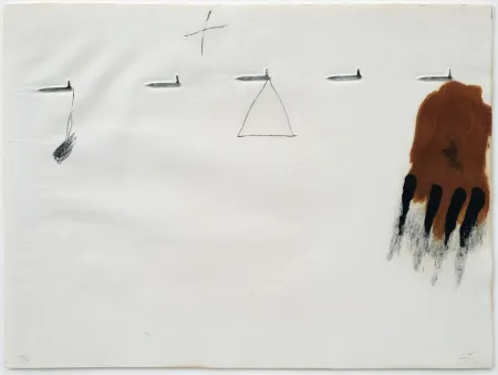 Engraving Tàpies - Claus i ditades