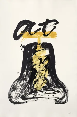 Lithograph Tàpies - Cloche tibétaine