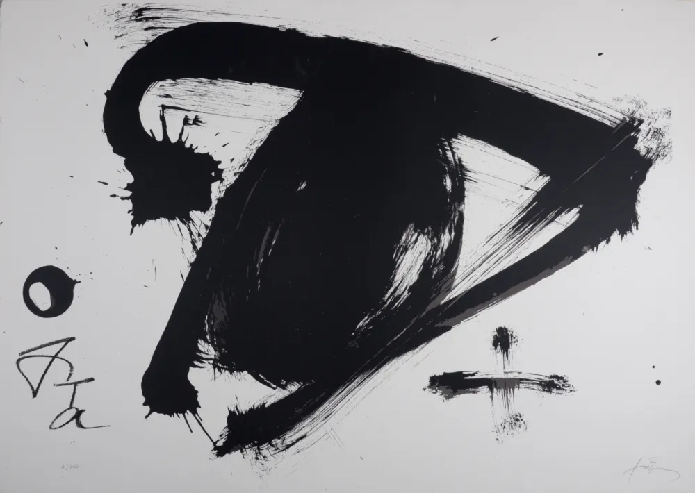 Lithograph Tàpies - Composition
