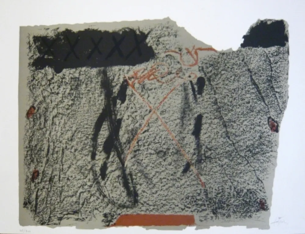 Lithograph Tàpies - Composition