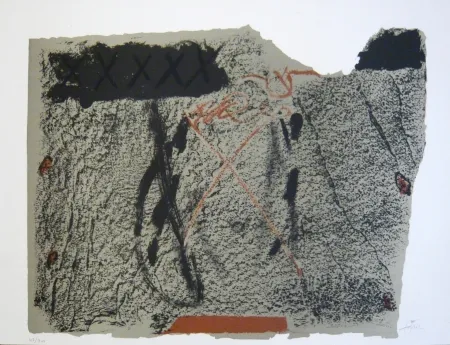 Lithograph Tàpies - Composition