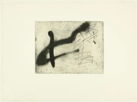 Etching Tàpies - Composition au A renversé