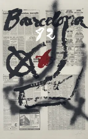 Lithograph Tàpies - Copa del mundo de futbol