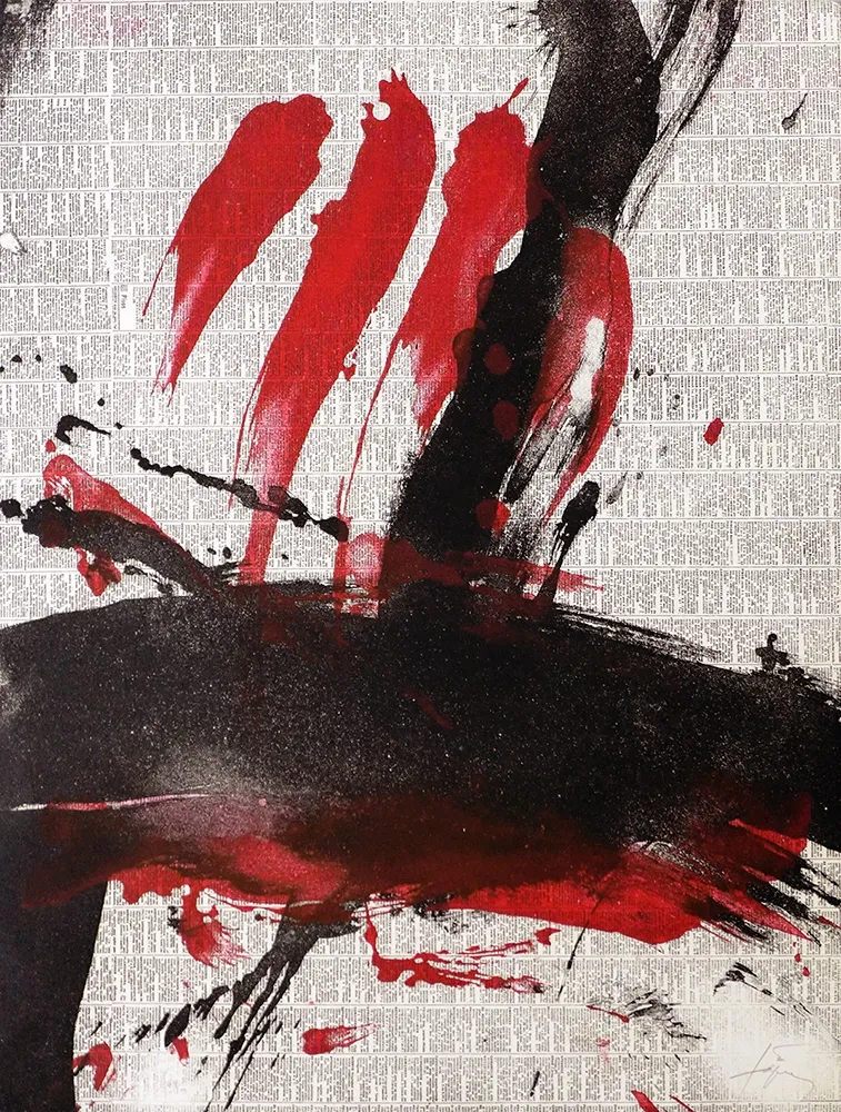 Engraving Tàpies - Damunt diari