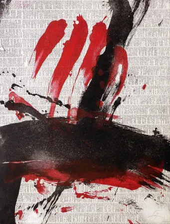 Engraving Tàpies - Damunt diari