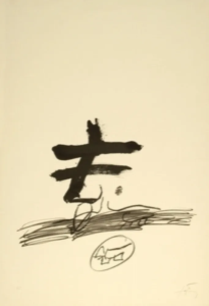 Lithograph Tàpies - Dessin Biffè