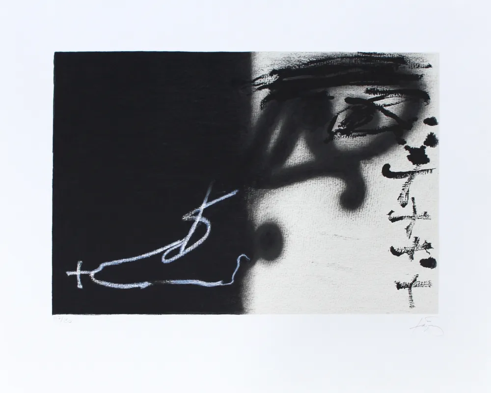 Lithograph Tàpies - Divise