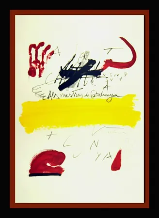 Lithograph Tàpies - ELS MESTRES DE CATALUNYA