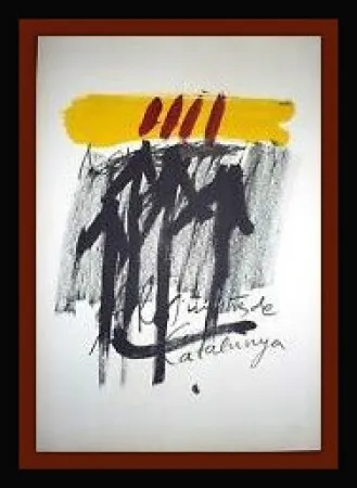 Lithograph Tàpies - ELS MESTRES DE CATALUNYA