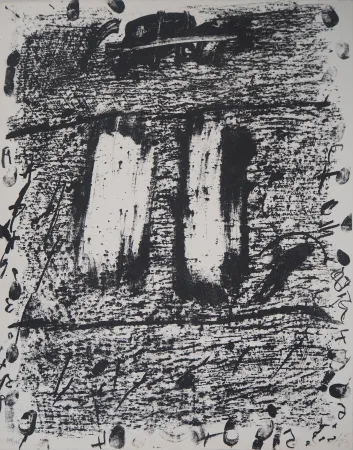 Lithograph Tàpies - Empreinte et Numération 
