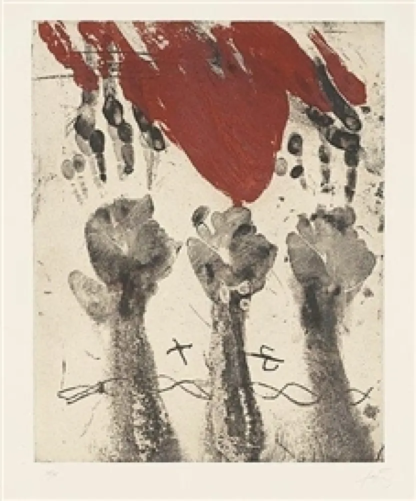 Etching Tàpies - Empreintes de mains