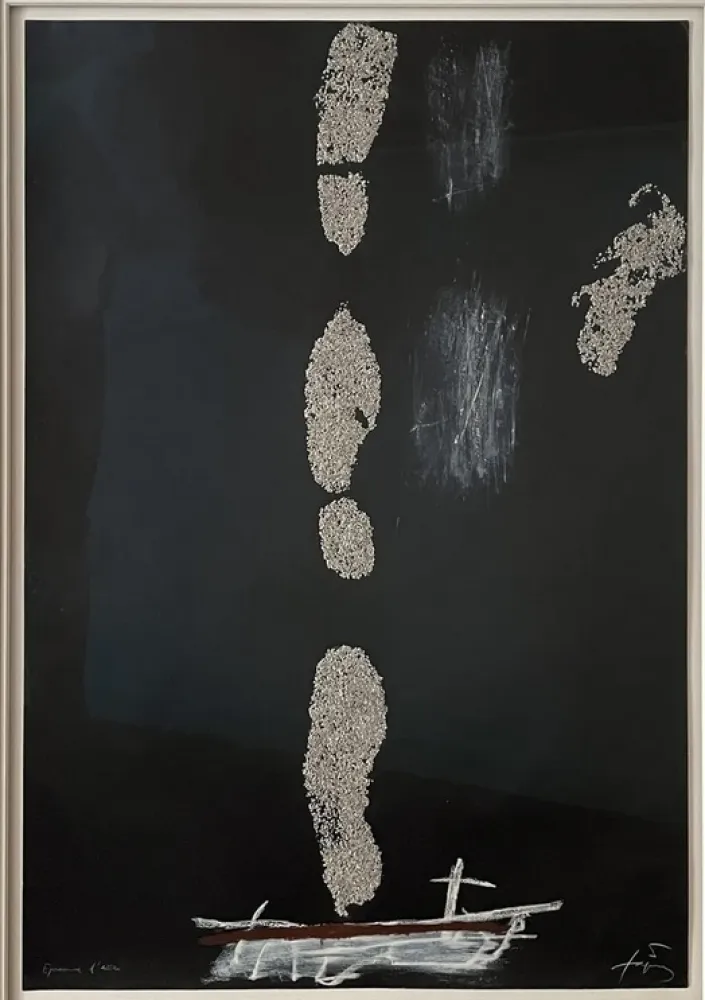 Engraving Tàpies - Empreintes de pas