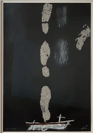 Engraving Tàpies - Empreintes de pas