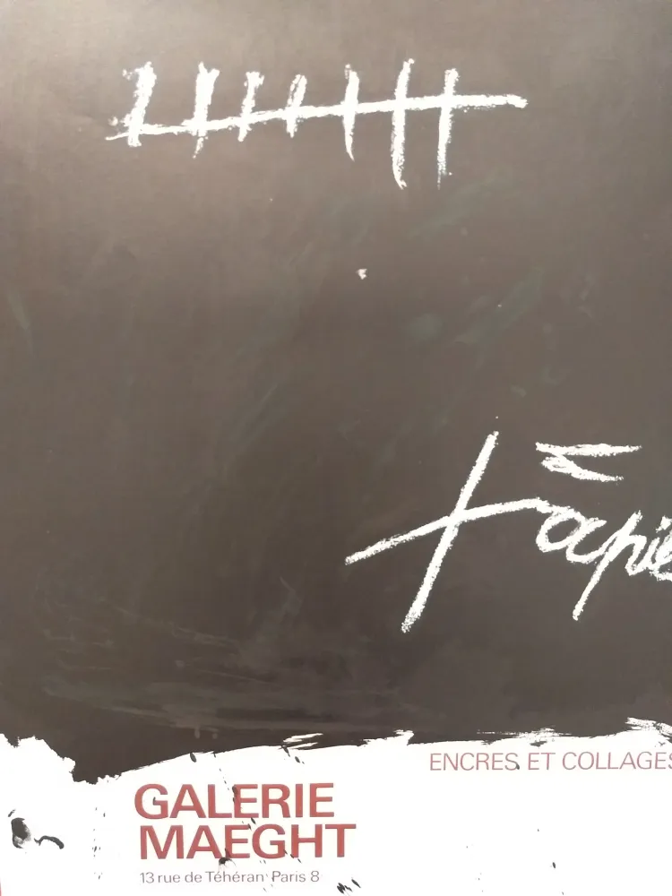 Poster Tàpies - Encres et collages