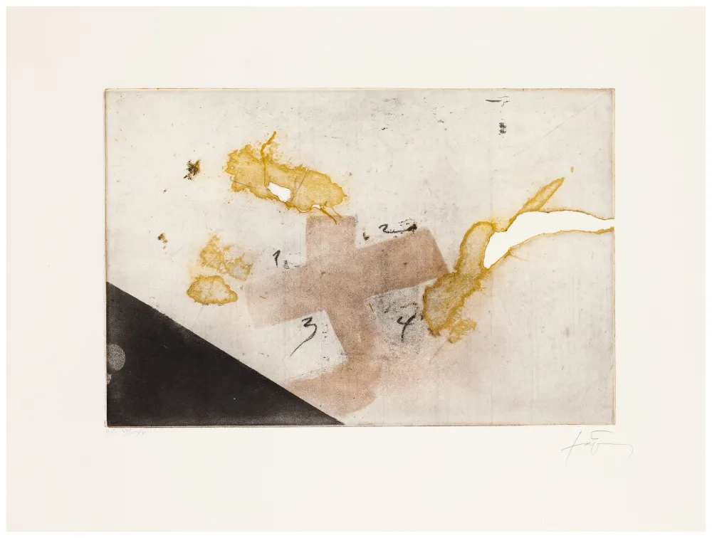 Etching Tàpies - Equation Series Plate 3
