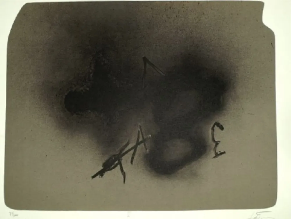 Lithograph Tàpies - ERINNERUNGEN