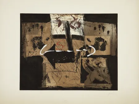 Etching And Aquatint Tàpies - Flecha